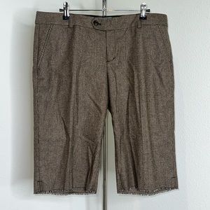 🔹 Juicy Couture Wool Blend Bermuda Houndstooth Trouser Shorts